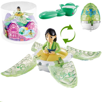 Dancing Princess Girl Rotating Magic Spinning Top Toy Deformation Launcher Set Doll Toys Children Birthdays Gift