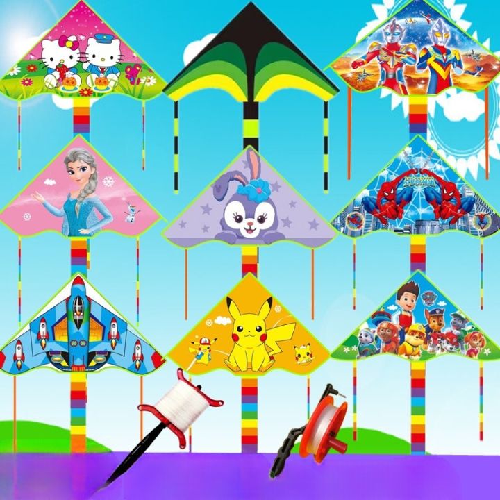 homemart-shop-ของเล่น-ว่าว-kite-แฟนซี-ลายการ์ตูน-ต้อนรับลมร้อน-คละลายชาย-หญิง