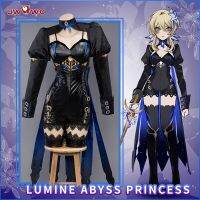 UWOWO-Genshin Impacto Fanart Abyss Lumine Princesa Traje, Lumine Viajante Exclusivo E Viajante Aether