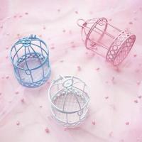 Decorative Bird Cage Iron Wedding Garden Decor Candle Candy Gift Box Metal Retro Style Candy Color Hollow For Party Souvenir Storage Boxes