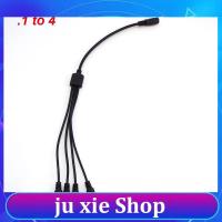 JuXie store 12V 1 Female to 4 Male DC Power Adapter Splitter Cable Connector 5.5mm*2.1mm Plug for CCTV LED Strip Power Supply