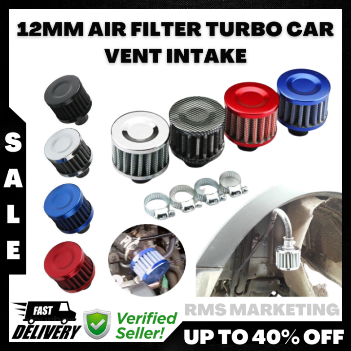 Air Vent Trim Cover 12mm Cold Air Intake Filter Turbo Vent Crankcase
