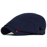 Casual Beret หมวกผู้ชายสีทึบ Newsboy หมวกยาว Brim จิตรกรหมวกผู้หญิงแบน Peaked Herringbone Duckbill หมวก