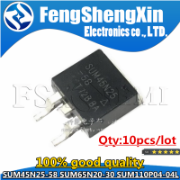 10ชิ้น SUM45N25 TO-263 45N25 SUM65N20-30 SUM110P04-04L N-Channel 250โวลต์ SUM45N25-58 MOSFET