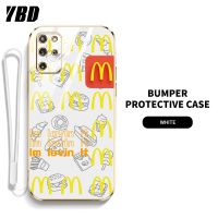 YBD เคสโทรศัพท์ดีไซน์ของแมคโดนัลด์สำหรับ Samsung Galaxy S20 S21 S22 S23 Plus S20+ S21+ S22+ S23+ S20FE S21FE S22 S23 Ultra S23FE  พิเศษที่ป้องกันเลนส์ป็นพิเศษเคลือบ6D ซิลิโคนนิ่ม