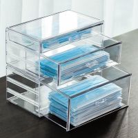 [Free ship] storage box everyone uses the porch to extract transparent finishing basket dust-proof drawer type mouth nose and earmuff box