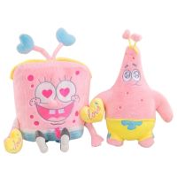 New Pink Sponge Square Pants Bob Doll Plush Toy Tanabata Pie Big Star Doll Pendant Pillow Birthday Valentines Day Gift For Kids