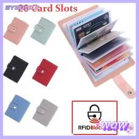 SYBOOKS 26 Card Slots มัลติฟังก์ชั่น ผู้หญิงผู้ชาย กระเป๋าเงิน การปิดกั้น RFID กระเป๋าสตางค์ ผู้ถือบัตรเครดิต หนัง PU