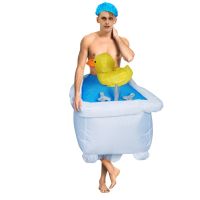 Adult Funny Bachelor Party Bathtub Inflatable Costume Halloween Carnival Christmas Wedding Celebration Cosplay Birthday Gift