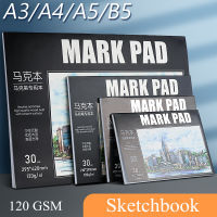 NotepadสำหรับMarkerโน้ตบุ๊ค120 GSM A5 / B5 / A4 Avaialble Sketchbookอุปกรณ์ศิลปะเครื่องเขียน