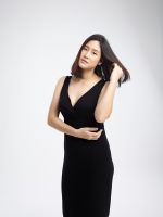 QueenCows ชุดให้นม Andora Semi Dress (Black)