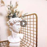 Creative Portrait Vase Modern Nordic Style Human Head Flower Vases Decorative Ornaments Resin David Home Flowers Art Decor