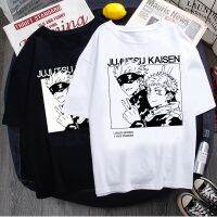 การ์ตูนญี่ปุ่นสุดฮอต Jujutsu Kaisen เสื้อยืดผู้ชายลายการ์ตูนน่ารักๆเสื้อยืดเสื้อฤดูร้อนการ์ตูนมังงะตลกยูนิเซ็กซ์ฮาราจูกุเสื้อยืดกราฟิกผู้ชาย