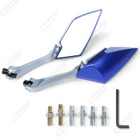 Universal Motorcycle Rear View Mirror Scooter Rear View Side Mirror ABS Shell &amp; Aluminum Rod Carbon Fiber Motorbike Mirror Parts