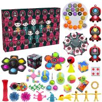 Fidget Toys Push Bubble Advent Calendar Special Sensory Christmas Countdown Calendar 24PCS Set Antistress Gift Blind Box Xmas