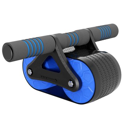 Abdominal Wheel Automatic Rebound Mute Abdominal Exerciser Training Arm Muscles Bodybuilding Equipment Blue