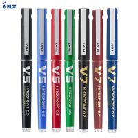 Pilot Hi-Tecpoint Refillable Liquid Ink Rollerball Pens  V5/V7 0.5mm/0.7mm Tip Blue Cartridge System Rolling Ball Pen Gel Pens Pens