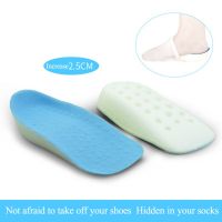 【cw】 Invisible Half Insoles Heighten Arch Support Heel Insert Men Shoe Breathable Increase Elastic Cushion