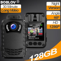 BOBLOV N9 Body Mini Action Portable Wearable Camera กล้องกีฬาแอ็กชันขนาดเล็กสำหรับ กล้องติดหน้าอก HD 1296P 256GB Night Version 2600MAh  บันทึกวิดีโอเครื่องบันทึกเสียงดีวีอาร์กล้องวิดีโอกล้องดิจิตอลตำรวจสวมใส่ได้กล้องติด Motor Dash Cam For Vlogging