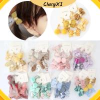 CHONGXI 10pcs เด็ก ตุ๊กตาลูกเล็ก เด็กผู้หญิง โบว์ผูกผม ผ้าโพกศีรษะดอกไม้หมากฝรั่ง เชือกผม ยางรัดผม