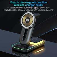 Wireless Charger  For Nothing Phone 1 Doogee V10 V20 Samsung Galaxy Note 9Magnetic Phone Holder Dual Coil Chargers Fast Charging Car Chargers