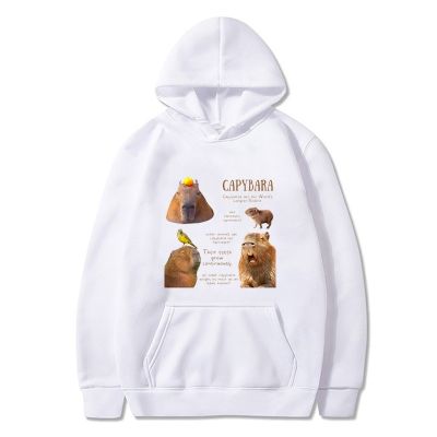 Funny Cartoon Capybara Hoodies Women Sweatshirt Men Pullover Fashion Cute Printed Vintage Clothes Harajuku Autumn Winter Tops Size Xxs-4Xl