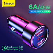 Baseus 45W Sạc Nhanh 4.0 3.0 Sạc USB Trên Ôtô Cho Xiao Mi Mi Huawei