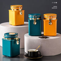 Sealed Coffee Bean Jar with Lid One-way Exhaust Valve Food Storage Containers Tea Snack Candy Jars Preservation Cereal Rice Tank