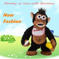 Robot Monkey Toys Electronic Plush Animal Cute Interactive Dance Pet Electric Plush Monkey Toy For Children Birthday Gift