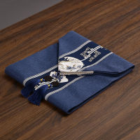 Classic Elegant Table Runner Cotton Linen Table Runner with Tassel Christmas Decorations for Home Table Contracted Tea Cover