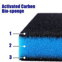 Activated Carbon Filter Media Aquarium Bio-Sponge Cotton การทำน้ำให้บริสุทธิ์ความหนาแน่นสูงถังปลาฟองน้ำ Aquarium อุปกรณ์เสริม