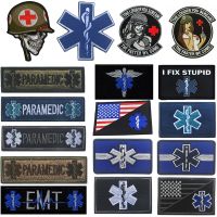 hotx【DT】 Paramedic Embroidery Badge Sewing Patches for Caps Backpacks Accessories