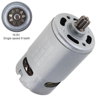 RS550จอ DC 16.8V 19500 RPM ด้วยความเร็วเดียว9ฟันและกล่องเกียร์แรงบิดสูงสำหรับสว่านไฟฟ้า/ไขควง