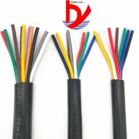 สายสัญญาณ Rvv สีดำ26awg 0.12mm2 Rvv 2/3/4/5/6/7/8/10/12/14/16/20สายควบคุม