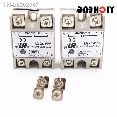 ❡ Voltage relay Single-phase solid state relay Transparent shell plastic cover shell Small solid rail radiator seat SSR-40DA 25DA