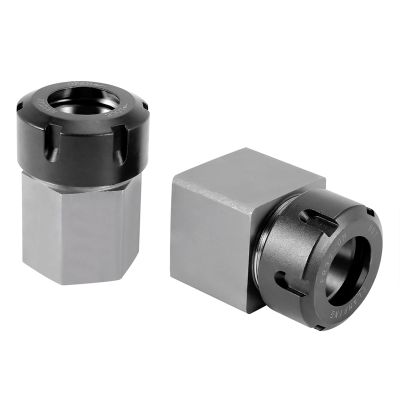 ER32 Collet Chucks Block Set of 2 Square and Hex Workholding Holder for CNC Lathe Engraving Machine