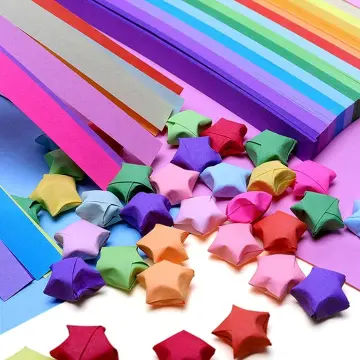 210pcs Lucky Star Folding Paper Strip Pastel Luminous Origami Star Paper  Strips/