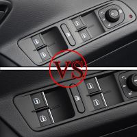 7Pcs ABS Chrome Windows Lifter Button Switch Knob Cover Trim For Volkswagen VW Tiguan MK2 2017 - 2022 Essories