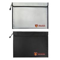 Portable Fireproof Waterproof Document Envelope File Folder Cash Pouch Money Bag Lipo Safe Bag for Home Office 38 28cm