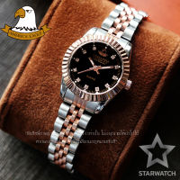 AMERICA EAGLE นาฬิกาข้อมือผู้หญิง สายสแตนเลส รุ่น SW001L - 2KPINKGOLD/BLACK