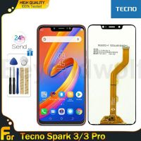 Beyondwolf จอ LCD แบบดั้งเดิมสำหรับ Tecno Spark 3/3 Pro หน้าจอดิจิตอลสัมผัสหน้าจอ LCD แทนการประกอบสำหรับ Tecno Spark 3 Pro KB8แสดงผลบนหน้าจอ KB3