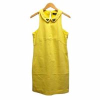 Zara Basic Dress Sleeveless Bijou Perforated Mini S Yellow Direct from Japan SecondhandTH