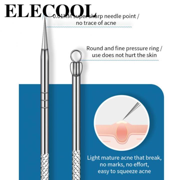 สิวสแตนเลส-คลิปหนีบสิว-สิวหัวดำ-เข็ม-acnetools-แหนบละเอียด-สิวหัวดำมืออาชีพ