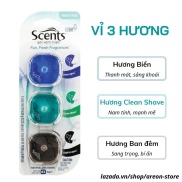 Nước Hoa Gài Cửa Gió Ô Tô Scents Gel Nhập Khẩu Chính Hãng Vỉ 3 Mùi Hương