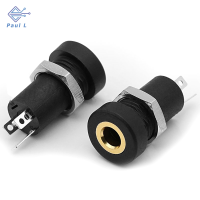 【Paul L】 1pcs PJ392A 3.5MM AUDIO JACK SOCKET 3 POLE Black STEREO SOLDER PANEL MOUNT สามหรือสี่ฟุตพร้อมสกรูภายใน