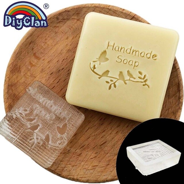 Handmade Especially for You Soap Pattern Clear Stamp Chapter with Handle Molders 