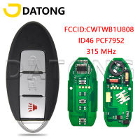 OCMN Datong World Car Remote Control Key สำหรับ Nisan Leaf Versa Cube Juke Quest 2011-2017 ID46 PCF7952 CWTWB1U808 315MHz Keyless Card Cnsm