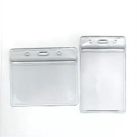 【CC】◘  10Pcs/lot Transparent Vinyl Plastic Clears ID Card Badge Holder Accessories Holders