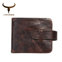 COWATHER Men Wallets 100 TOP Cow Genuine Luxury Leather High Quality Men Purse Vintage Designer Male Purse 519