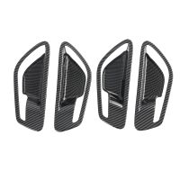 Car Carbon Fiber ABS Inner Door Handle Bowl Decoration Cover Trim Stickers for L Nx4 2021 2022